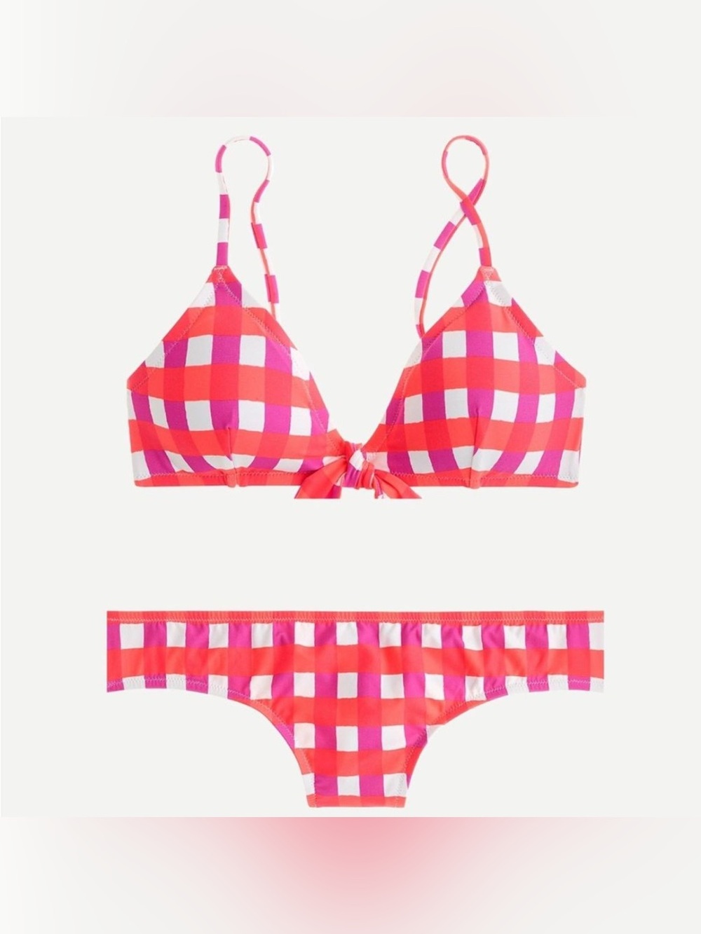 J.Crew J. Crew jcrew j crew Barbiecore size small gingham bikini